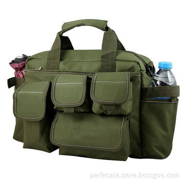 Canvas Briefcase for 13.3-inch Laptop, with Western Jean Style, Many Pockets for Small Staff